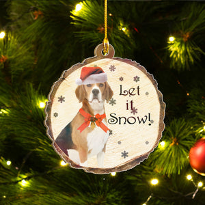 Xmas Beagle Ornaments Set, Merry Woofmas Ornaments Set, Funny Christmas Ornaments Family Gift Idea For Dog Lover