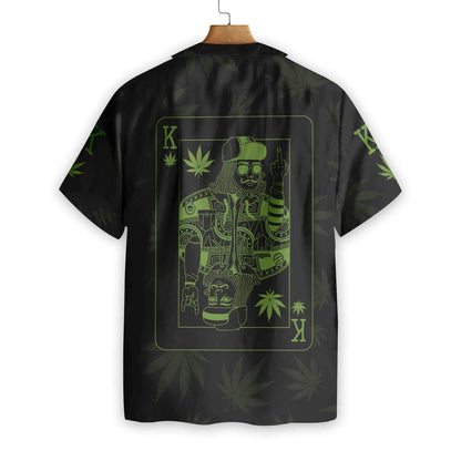 Dope Marijuana King Card Design Hawaiian Shirt,Hawaiian Shirt Gift, Christmas Gift