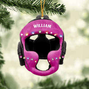 Wrestling Helmet Personalized Christmas Ornament, Custom Name Wrestling Acrylic Ornament,Christmas Gift,Christmas Decoration