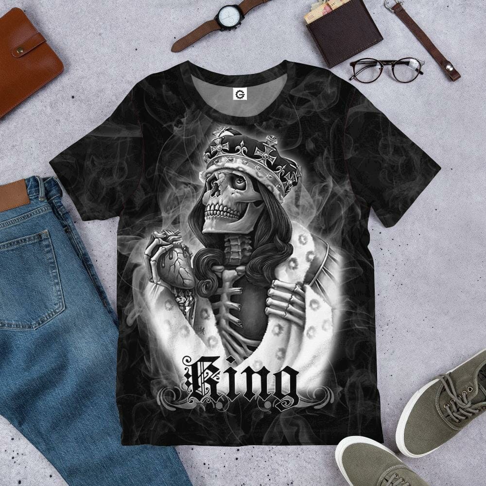 3D Skull Her King Custom Tshirt Hoodie Apparel