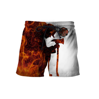Firefighter On Fire Theme Pretty Ornamental Hawaiian Shirt,Hawaiian Shirt Gift, Christmas Gift