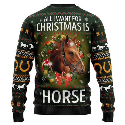 Horse All I Need For Christmas Ugly Christmas Sweater,Christmas Ugly Sweater,Christmas Gift,Gift Christmas 2024