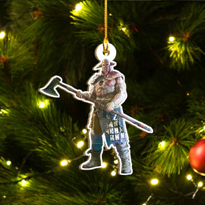 Viking Ornament Set, Viking Warrior Christmas Ornament Set, Merry Christmas Ornament Set Funny Family Gift Idea