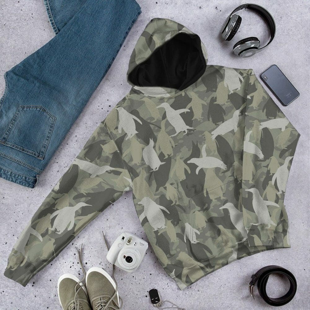3D Penguins Camo Custom Tshirt Hoodie Apparel