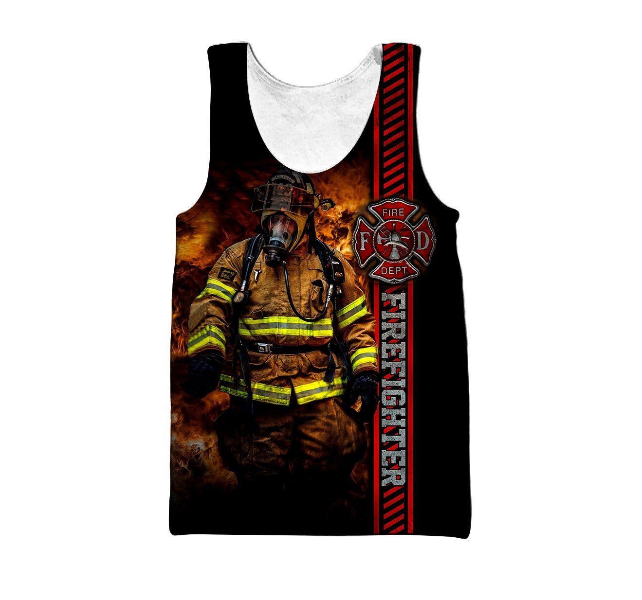 Brave Firefighter Theme Pretty Ornamental Hawaiian Shirt, Hawaiian For Gift