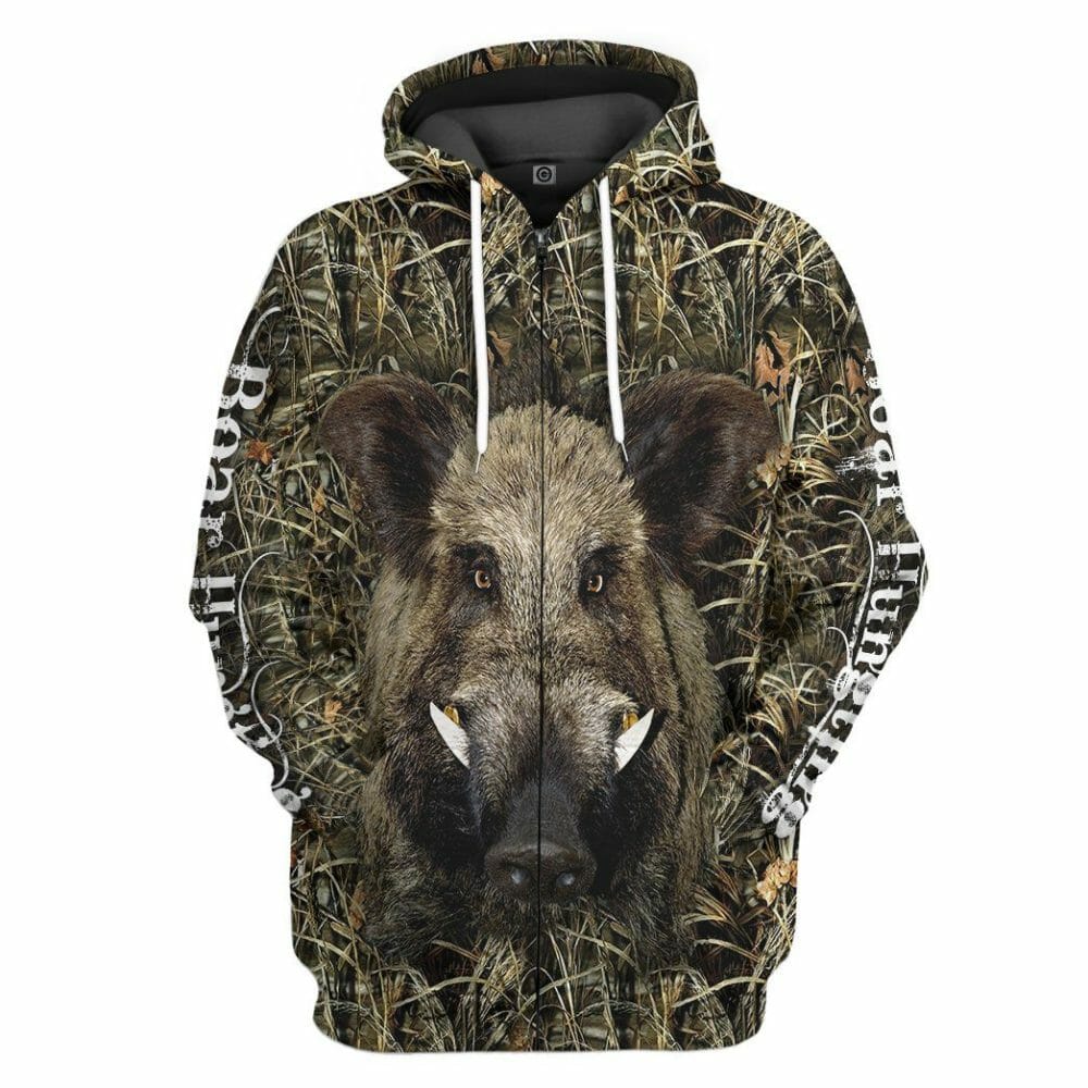 3D Wildschwein Jagd Custom T-Shirt Hoodie Bekleidung