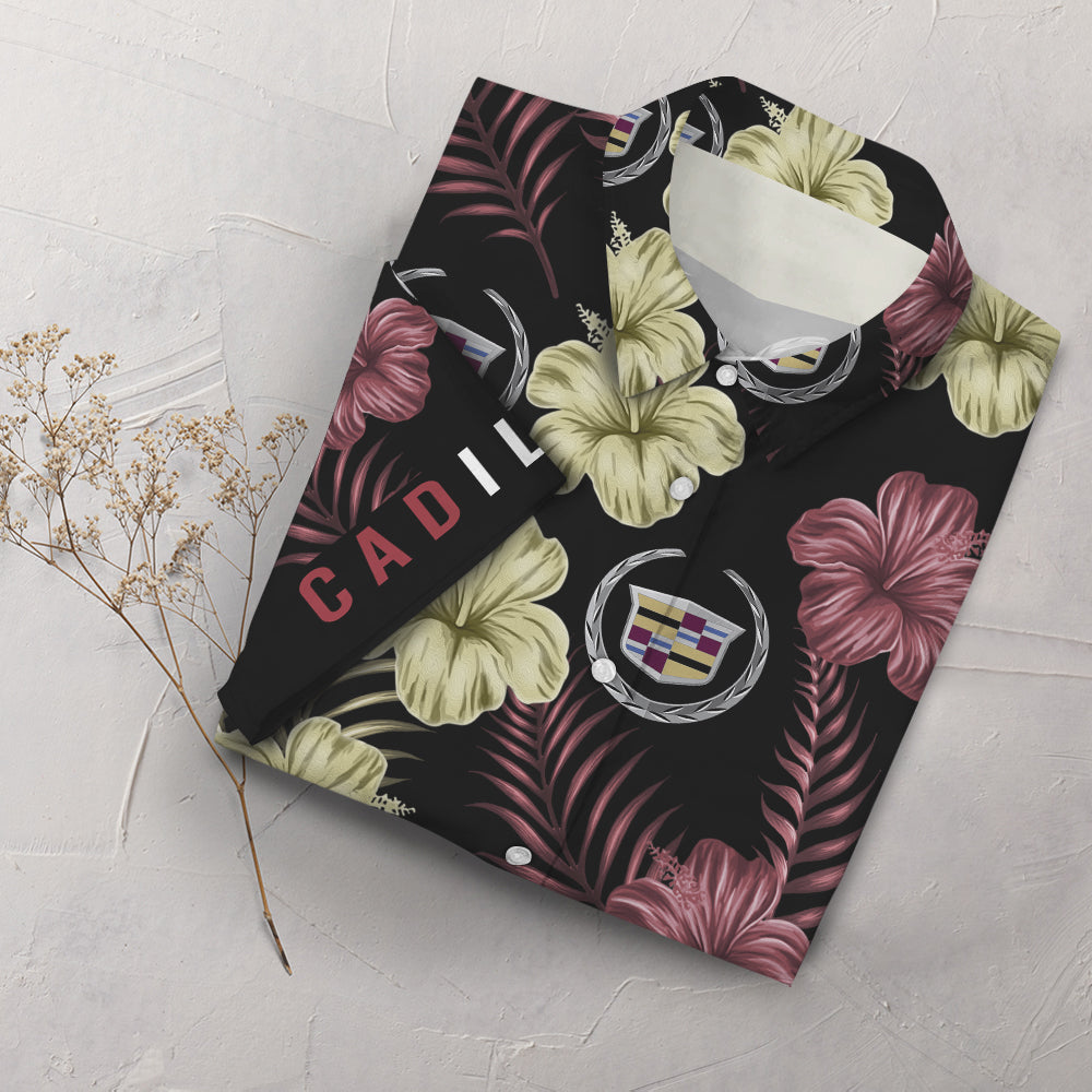 Cadillac Tropical Flower Hawaiian Shirt_ Hawaiian Shirts -Hawaiian Shirt Gift, Christmas Gift