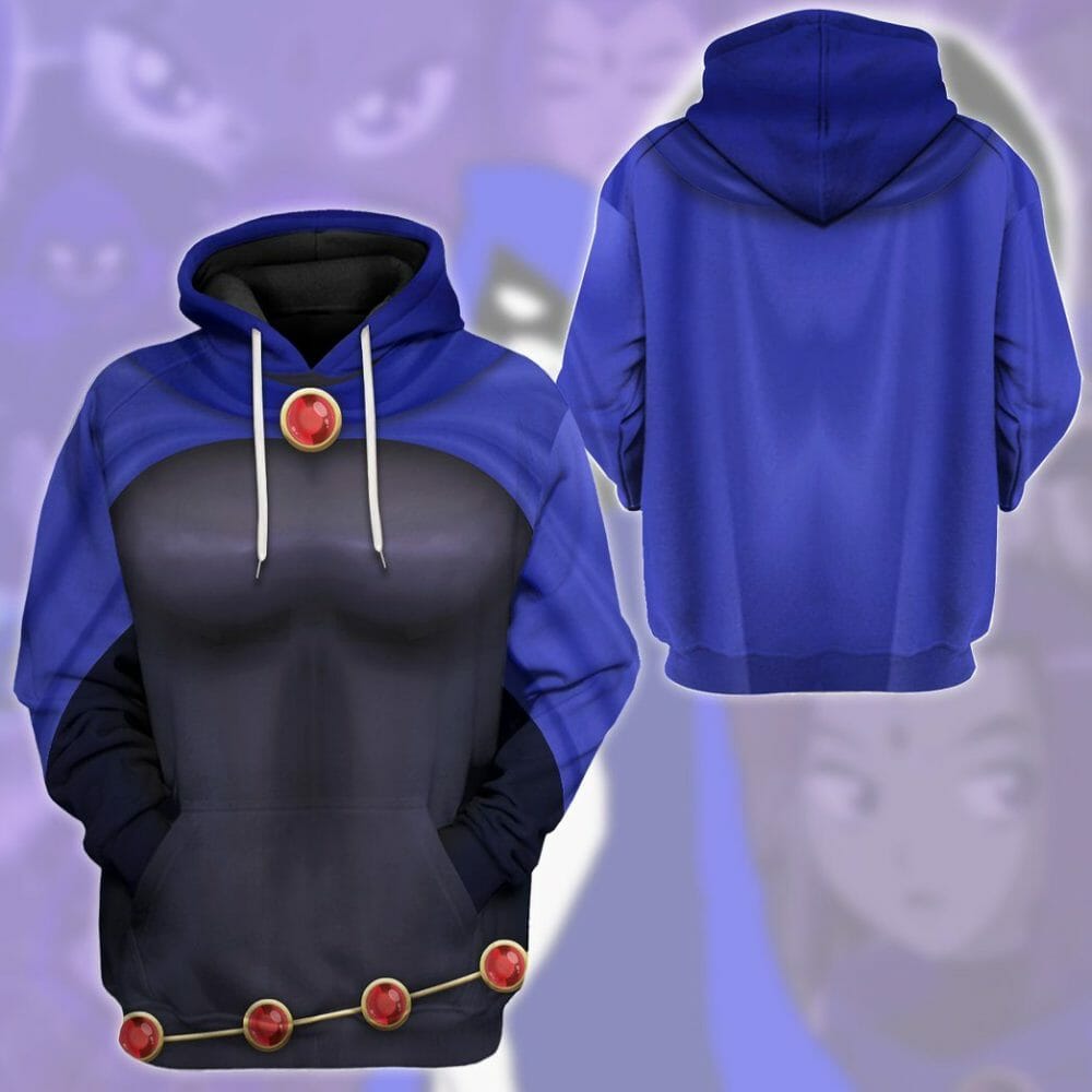 3D Teen Titan Raven Cosplay Custom Tshirt Hoodie Apparel