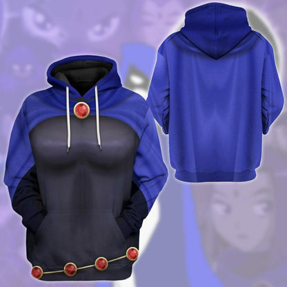 3D Teen Titan Raven Cosplay Custom Tshirt Hoodie Apparel