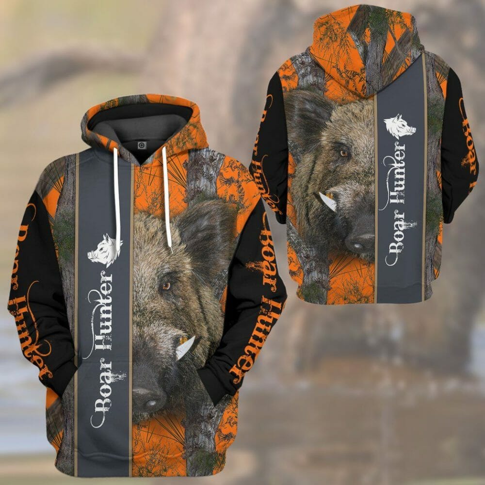 3D Wildschweinjäger Custom T-Shirt Hoodie Bekleidung