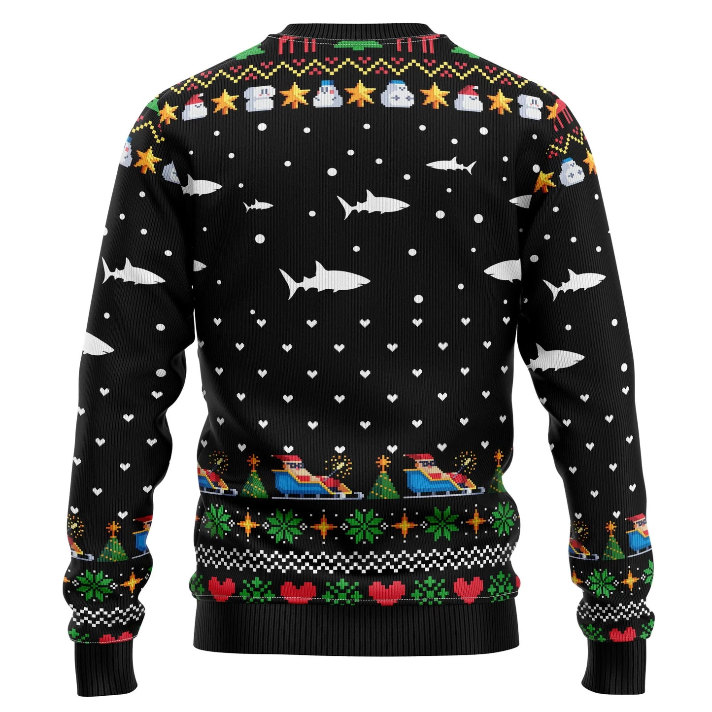Santa Shark Ho Ho Ho Ugly Christmas Sweater, Christmas Gift,Gift Christmas 2024