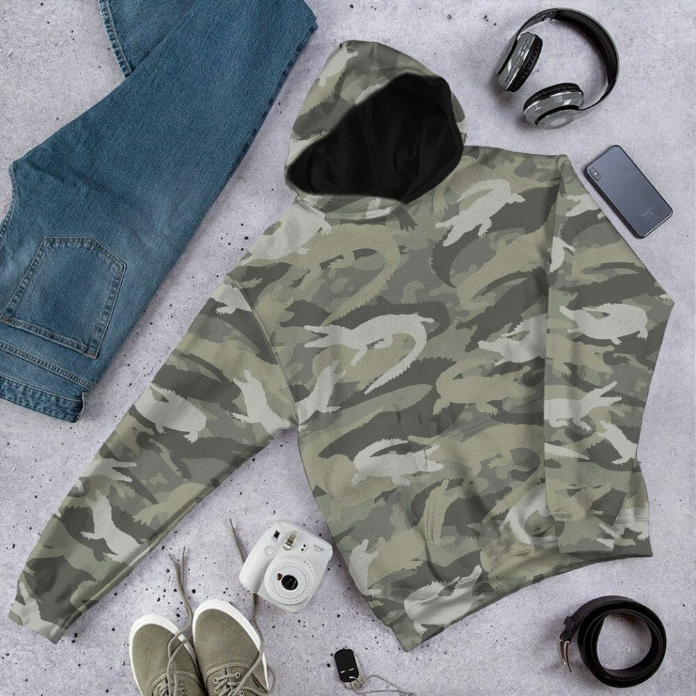 3D Crocodile Camo Custom Tshirt Hoodie Apparel