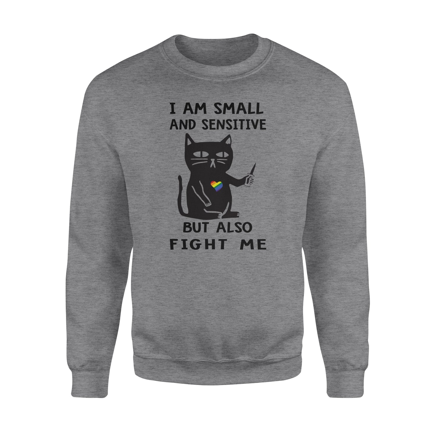 Ich bin klein und sensibel, aber kämpfe auch gegen mich - Lustiges Sweatshirt, Geschenke, Weihnachten, hässlicher Pullover für Männer und Frauen 