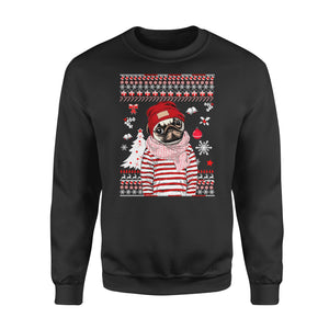 Pug christmas best gift for love - funny sweatshirt gifts for dog lovers christmas ugly sweater for men and women