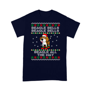 Beagle Bells Beagle All The Way Funny Christmas Tee Shirt Gift Christmas