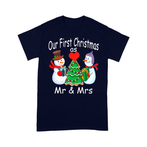 Our First Christmas As Mr and Mrs Funny And Sweet Christmas  Tee Shirt Gift For Christmas