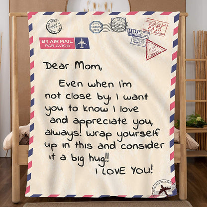 Blanket to My Mom from Daughter Son Gift Christmas Birthday Mother Day's Healing Thoughts Throws