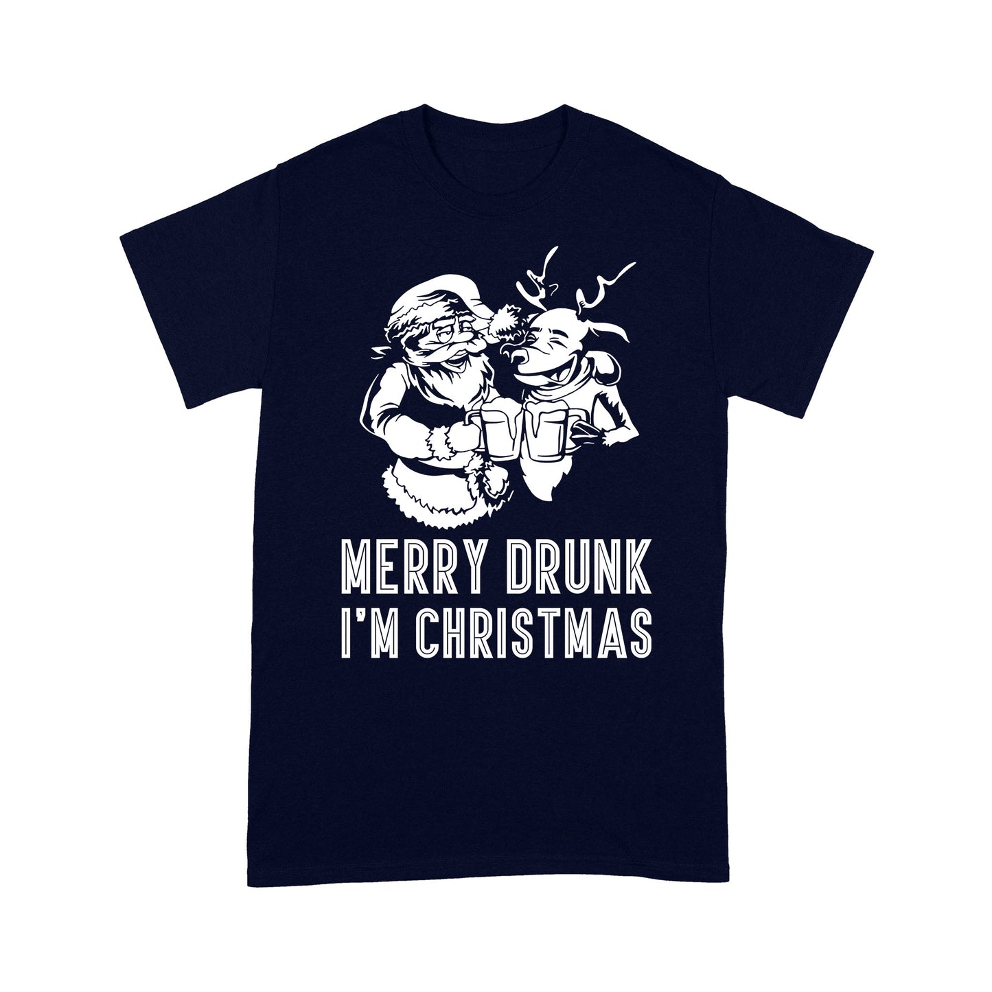 Funny Christmas Beer Outfit - Merry Drunk I'm Christmas  Tee Shirt Gift For Christmas