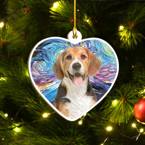 Merry Xmas Beagle Ornament Set, Merry Woofmas Ornament Set, Funny Xmas Ornament Family Gift Idea For Dog Lover