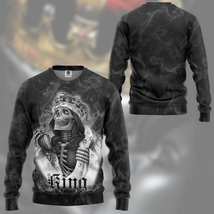 3D Skull Her King Custom Tshirt Hoodie Apparel
