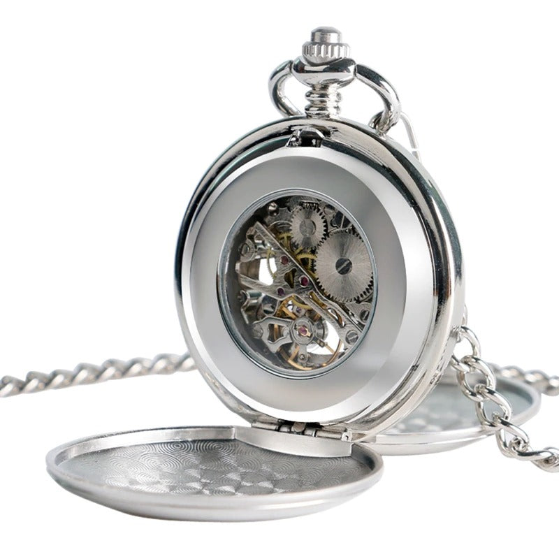 Christmas Gift Smooth Mechanical Pocket Watch Full Luxury Gold Color Men Women Stylish Retro