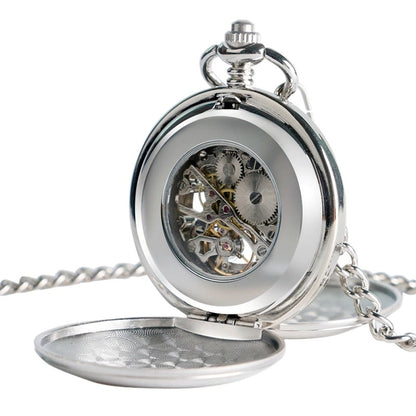 Christmas Gift Smooth Mechanical Pocket Watch Full Luxury Gold Color Men Women Stylish Retro