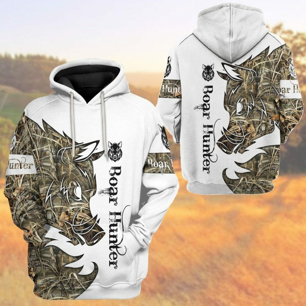 3D Wildschweinjäger Custom T-Shirt Hoodie Bekleidung