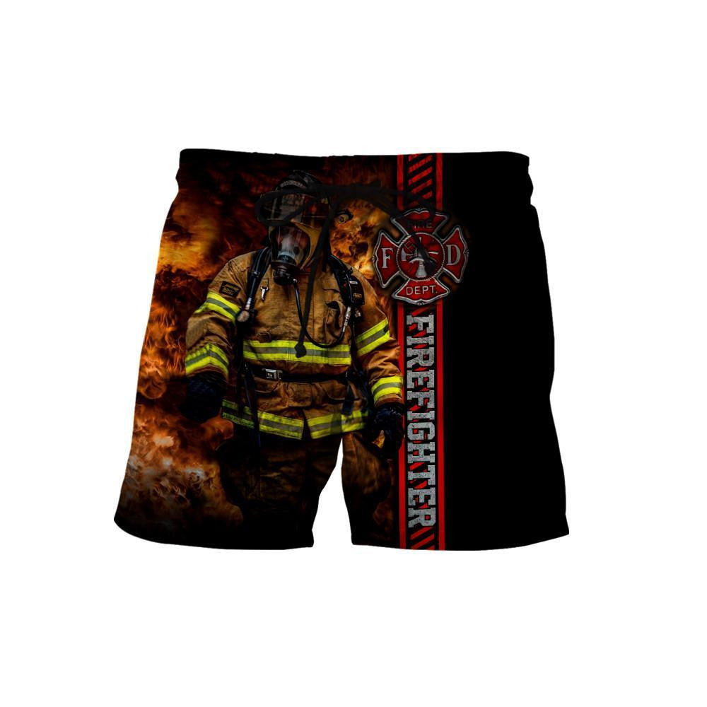 Brave Firefighter Theme Pretty Ornamental Hawaiian Shirt, Hawaiian For Gift