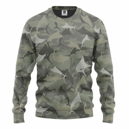 3D Marlin Camo Custom Tshirt Hoodie Apparel