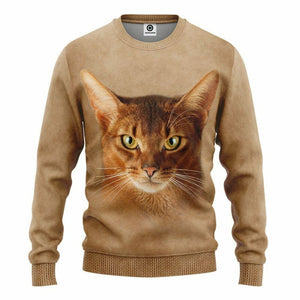 3D Abyssinian Cat Tshirt Hoodie Apparel