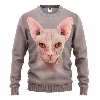 3D Sphynx Cat Tshirt Hoodie Apparel
