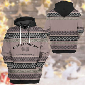 3D Custom Rose Apothecary Christmas Ugly Sweatshirt Apparel