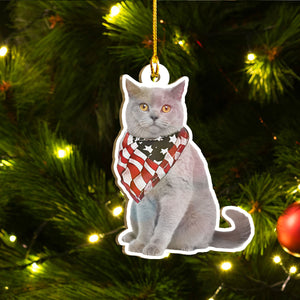 British Shorthair Cat Ornaments Set, Meowy Christmas Ornaments Set, Funny Xmas Ornaments Family Gift Idea For Cat Lover