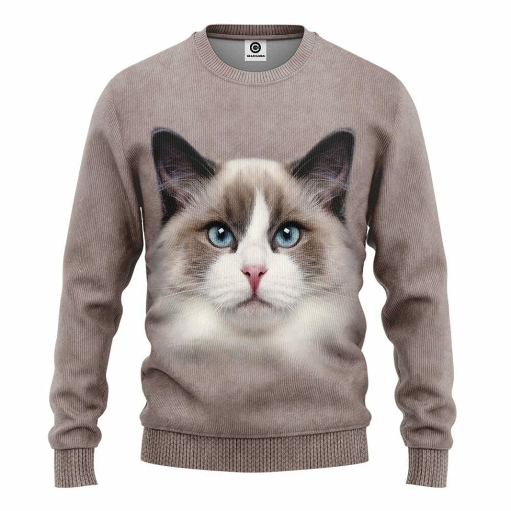 3D Ragdoll Cat Tshirt Hoodie Apparel