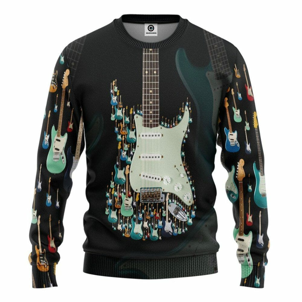 3D E-Gitarre Custom T-Shirt Hoodie Bekleidung