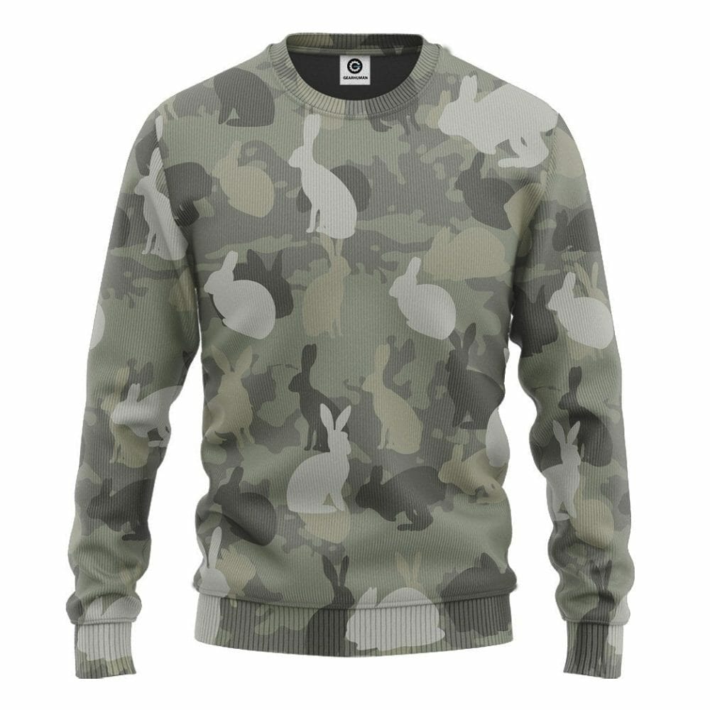 3D Rabbit Camo Custom Tshirt Hoodie Apparel