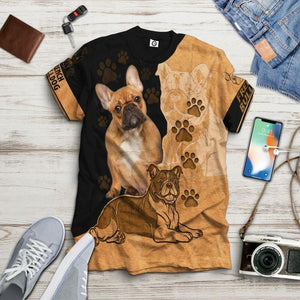 3D Loving French Bulldog Custom Tshirt Hoodie Apparel