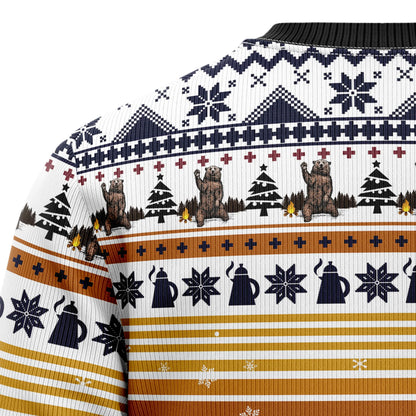 Bear Coffee Ugly Christmas Sweater, Christmas Ugly Sweater,Christmas Gift,Gift Christmas 2024