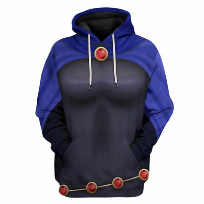 3D Teen Titan Raven Cosplay Custom Tshirt Hoodie Apparel