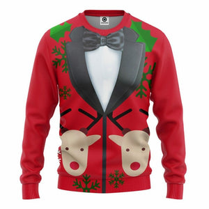 3D Christmas Faux Suit Custom Tshirt Hoodie Apparel