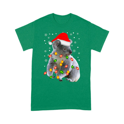 Koala mit Weihnachtsbeleuchtung passende Familie Geschenk T-Shirt Geschenk für Weihnachten