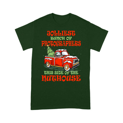 Jolliest Bunch Of Photographers Lustiges Weihnachtsgeschenk T-Shirt Geschenk für Weihnachten