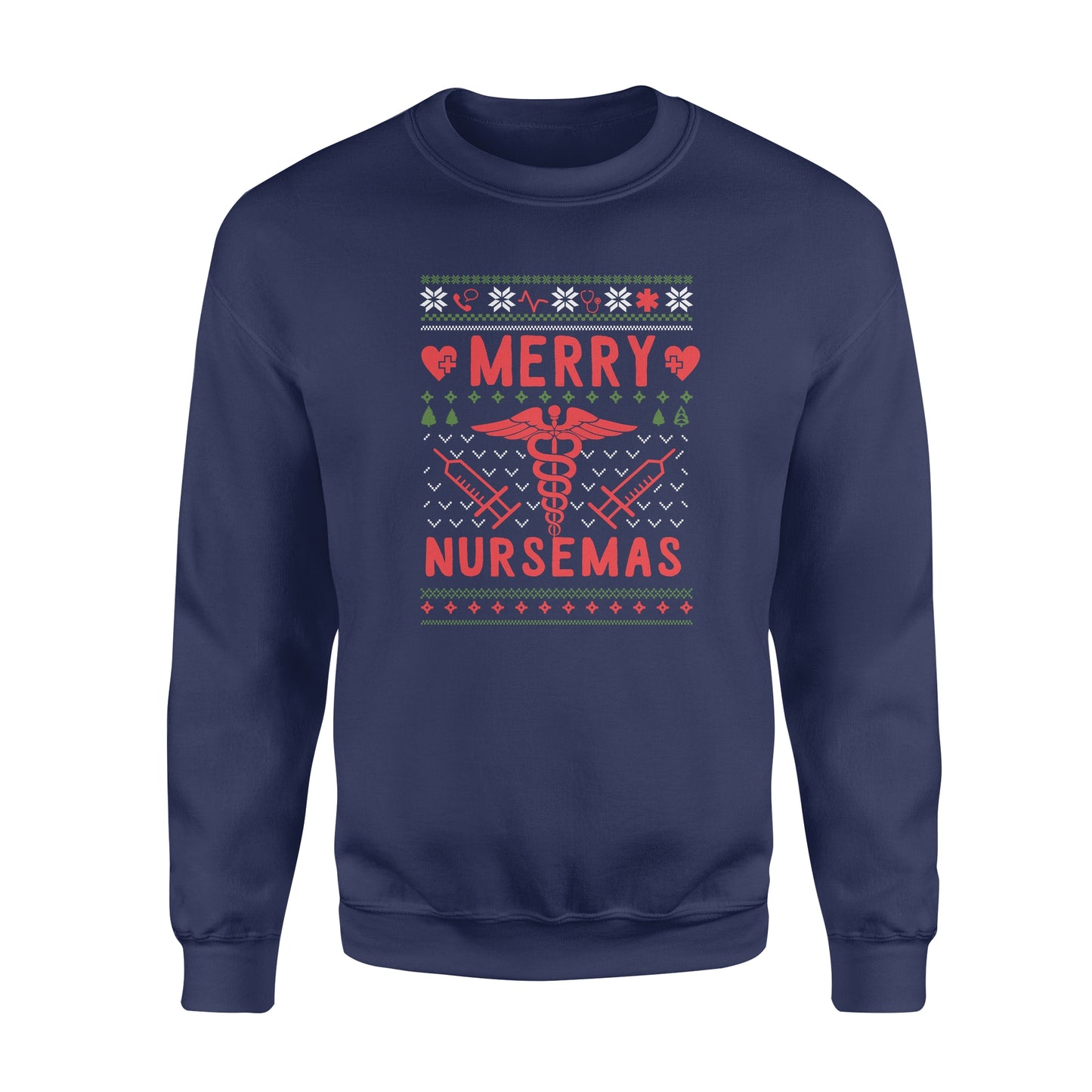 Nursing Nurse Merry Nursemas Ugly Christmas Sweater Funny - Funny sweatshirt gifts christmas ugly sweater for men and women