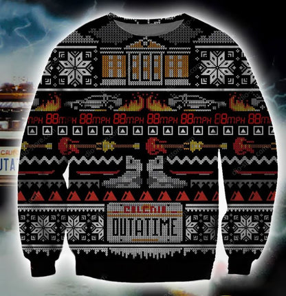 Back To The Future Logo 3D Christmas Ugly Sweater, Christmas Ugly Sweater, Christmas Gift, Gift Christmas 2024