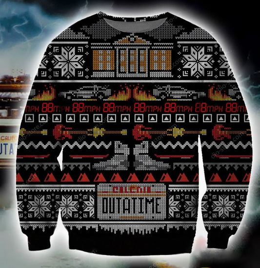 Back To The Future Logo 3D Christmas Ugly Sweater, Christmas Ugly Sweater, Christmas Gift, Gift Christmas 2024