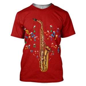 3D Saxophone Custom Tshirt Apparel