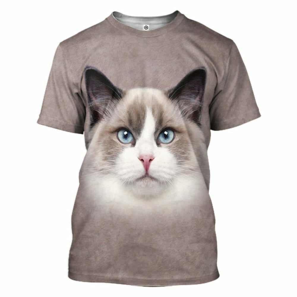 3D Ragdoll Cat Tshirt Hoodie Apparel
