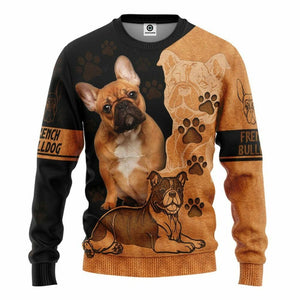 3D Loving French Bulldog Custom Tshirt Hoodie Apparel