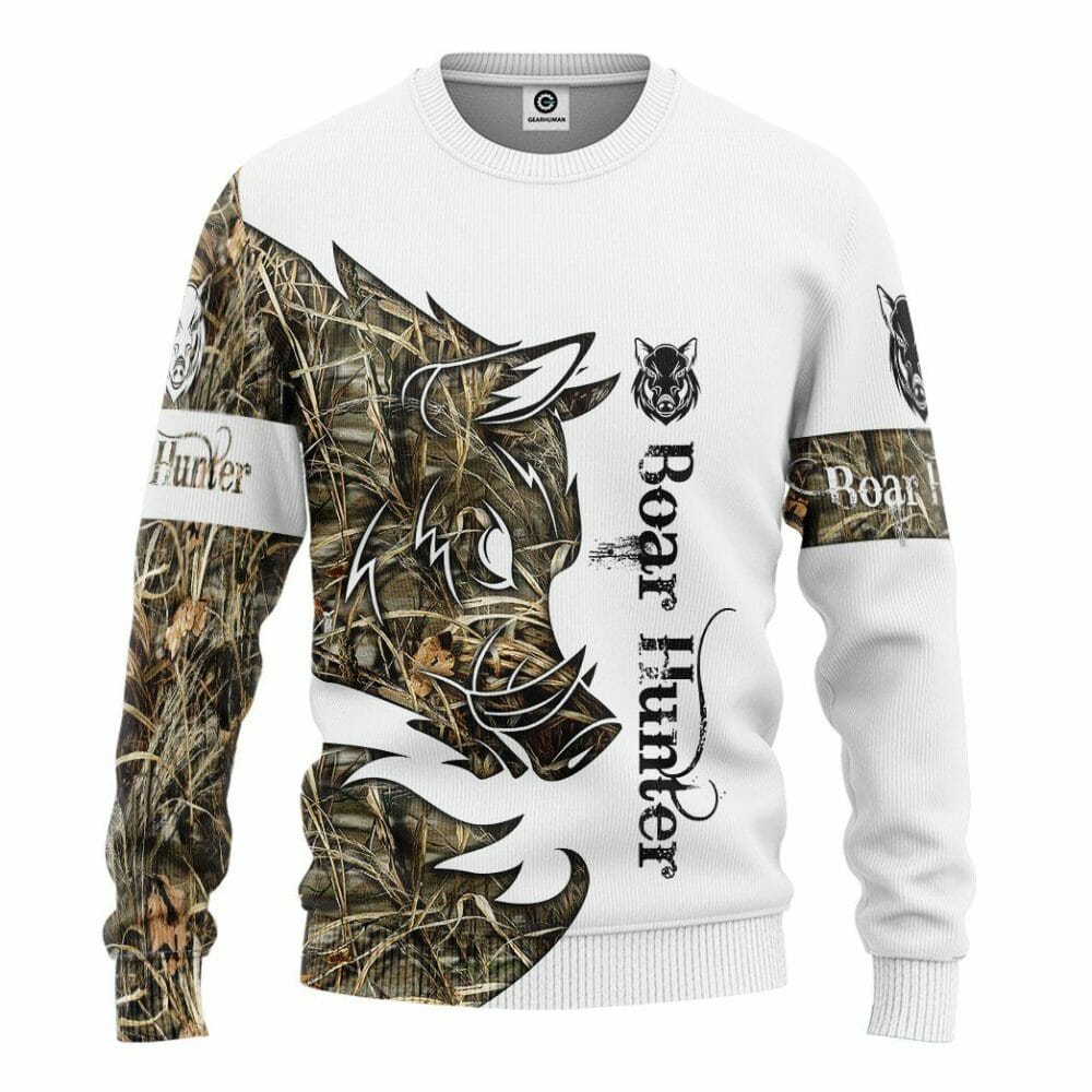 3D Wildschweinjäger Custom T-Shirt Hoodie Bekleidung