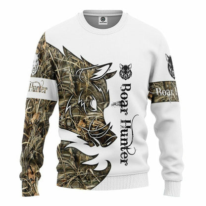 3D Wildschweinjäger Custom T-Shirt Hoodie Bekleidung